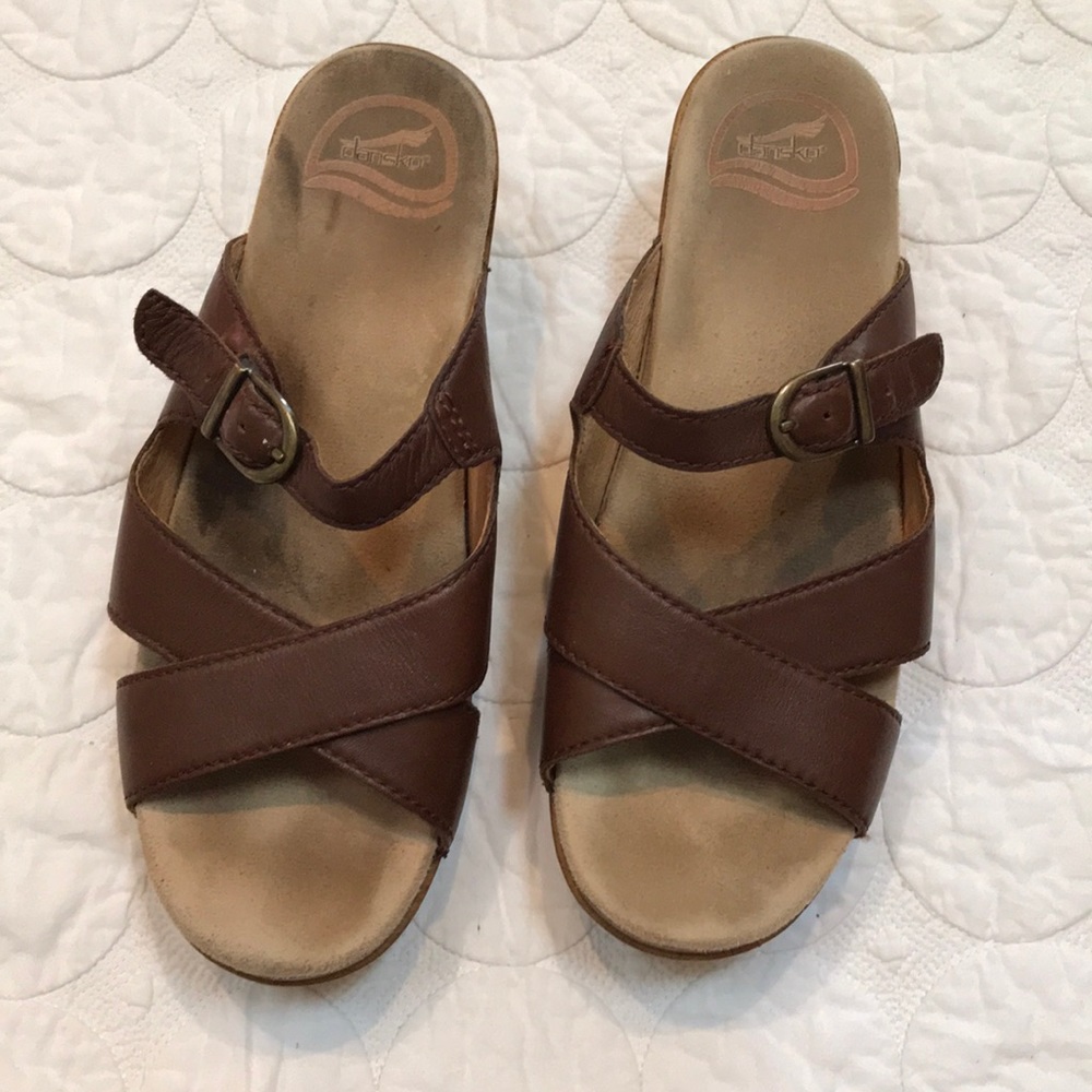 {Dansko} Slide In Brown Sandals Size 38
